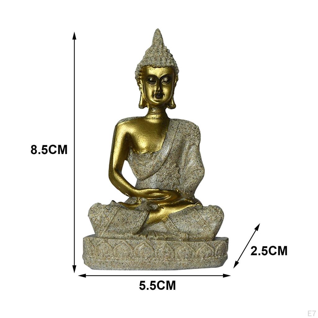Buddha Sculpture for Home Office Decor - Handcrafted Resin Figurine
