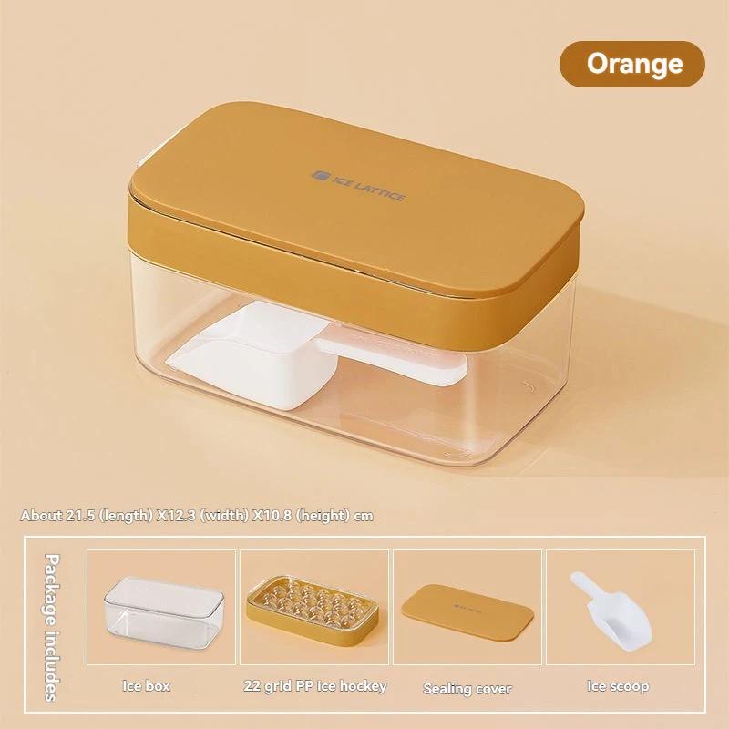 Mini Ice Cube Tray With Lid And Bin Ice Cube Maker Ice Mold Ice Cubes Storage Box Spill-resistant Removable For Whiskey Cocktail
