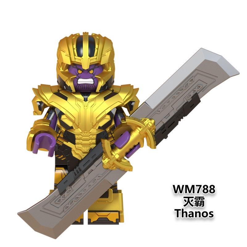 Marvel Avengers Superhero Thanos Thor Captain America Building Blocks Toys Minifigures
