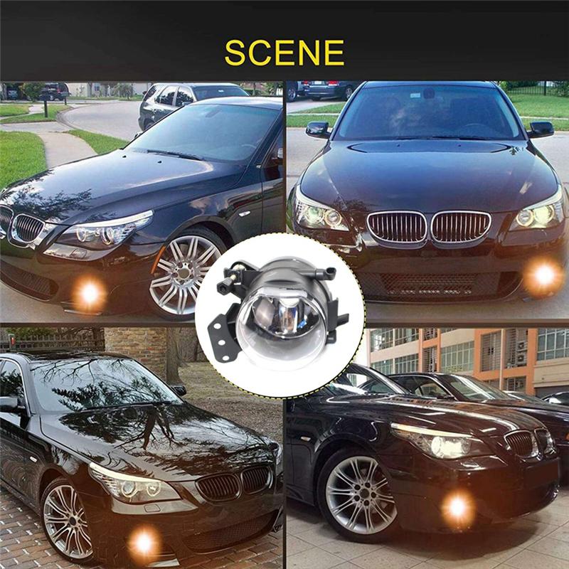 Fog Lamp Assembly With Bulbs For BMW 3 5 6 Series E60 E61 E90 E91 323i 325i 525i Front Bumper Anti Fog Light 63176910791