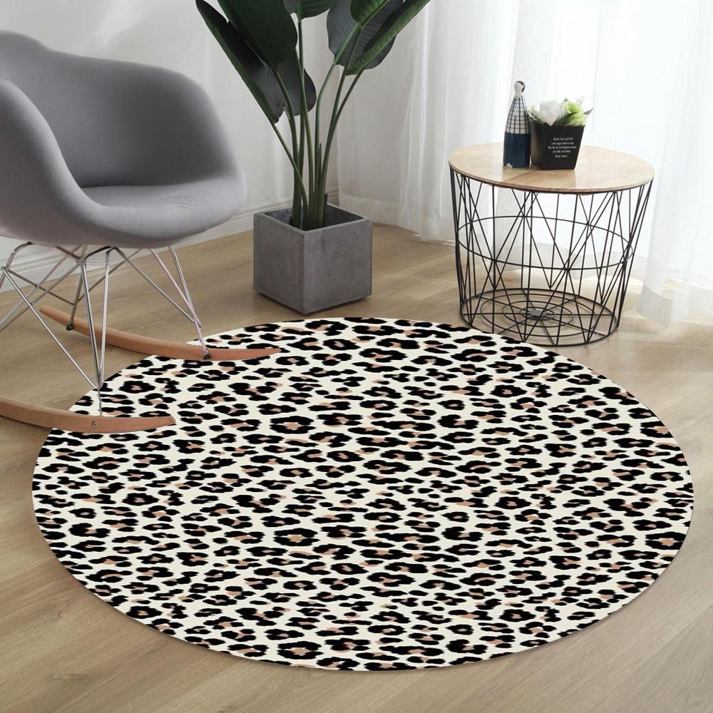 

Christmas Red Deer Printed Round Carpets for Home Living Room Rug Bedroom Decor Rug Non Slip Washable Flannel Floor Mat 80cm