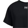 Under Armour Campus Letter Logo Print Round Neck Pullover Short Sleeve T-Shirt Women Tops Black 1387193-001