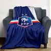 France FFF Print Flannel Blanket High Quality Warm Comfortable Cover for All Seasons Perfect for Gifts Home Decor