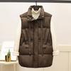 This year's popular large-size fat MM European station down cotton clothes vest women's stand-up collar waist loose vest jacket tide