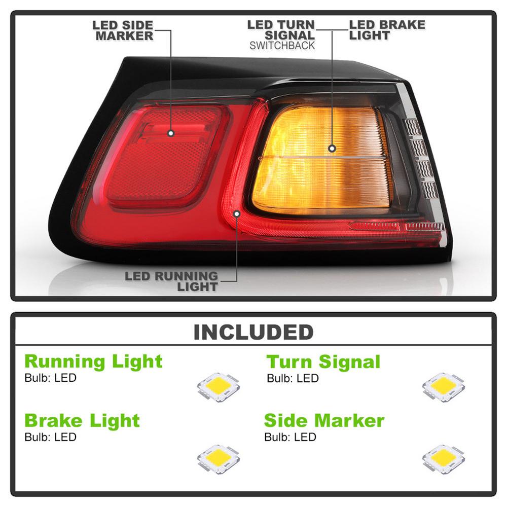 For 2019-2023 Jeep Cherokee Outer LED Tail Light Brake Lamp Left Side CH2804119