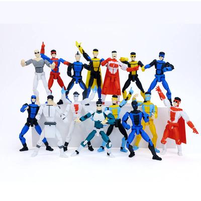 3D Geprint Gearticuleerd Invincible Mark Actiefiguur Multi-Gewricht Beweegbaar Model Verzamelbaar Speelgoed Gestreept Ontwerp 13cm