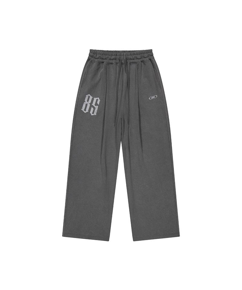 BORN TO WIN 85 Pigment One Tuck Semi Wide Fit Pants [Charcoal]