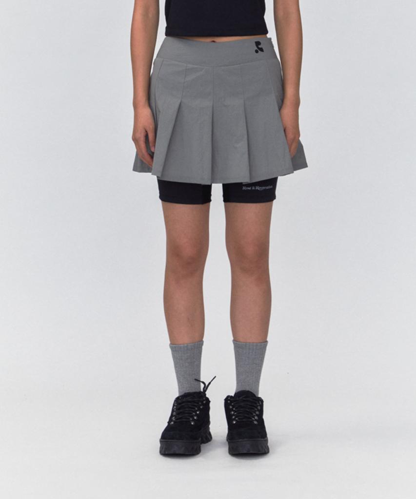 Rest And Recreation Rr Layered Pleats Skirt_Grey