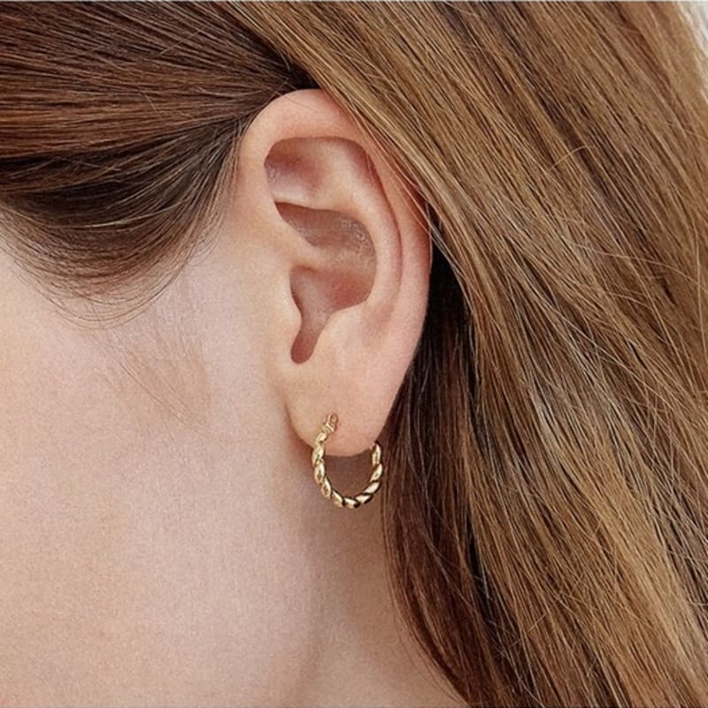 Dana Burton Twisted Flow Hoop Earrings
