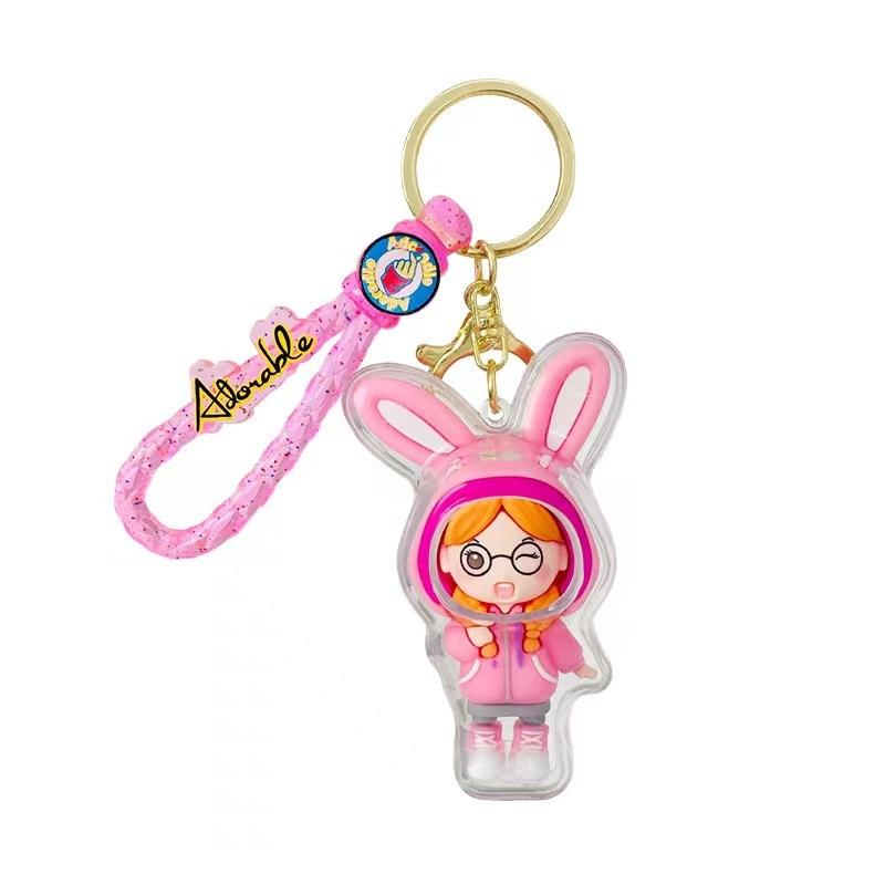 Stylish Acrylic Keychain For Couples Suitable For Cars Bags And Keys Bah-0028