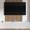 Printed Vinyl Wall Panel for Dining Room 120x60 Cm Board with Vertical Patterns
