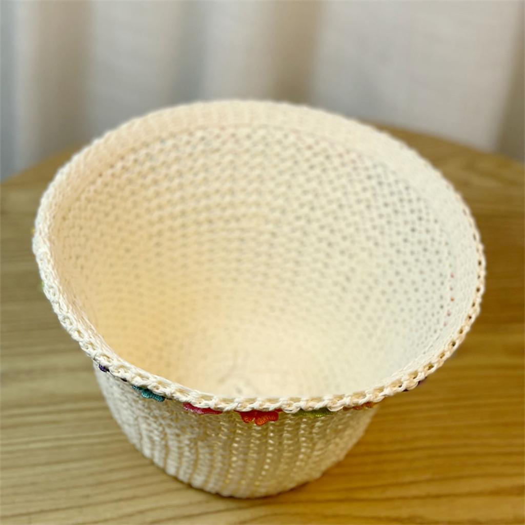 Girls Teens Crochet Bucket Hat with Flower Decals Woman Straw Weaving Floppy Hat Teens Summer Spring Camping Sun Hat