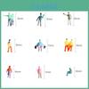 Colorful Plastic Miniature Figurine Models Set Of 100 In 1 To 200 Scale For Collectors