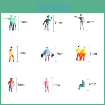 Colorful Plastic Miniature Figurine Models Set Of 100 In 1 To 200 Scale For Collectors