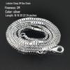 Silver Square Box Chain Necklace, Simple Personalized Design, 2mm Thick, 1.4mm Thick, Popular Style