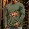 Men's Casual Long Sleeve Neck T-Shirt for Halloween