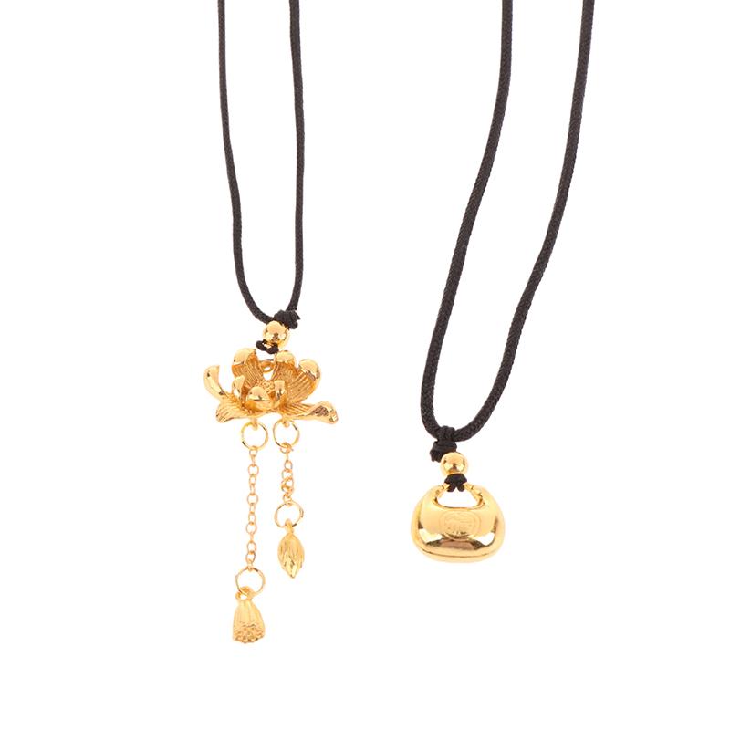 Chinese Style Ping An Lock Pendant For Women Vintage New Chinese Retro National Necklace Women'S Jewelry Valentine'S Day Gift