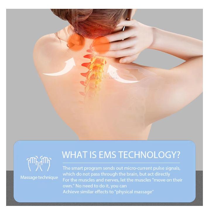 Pulse Neck Massager Electric Smart EMS Cervical Massagers TENS Pain Relief Relaxation Muscle Kneading Massage