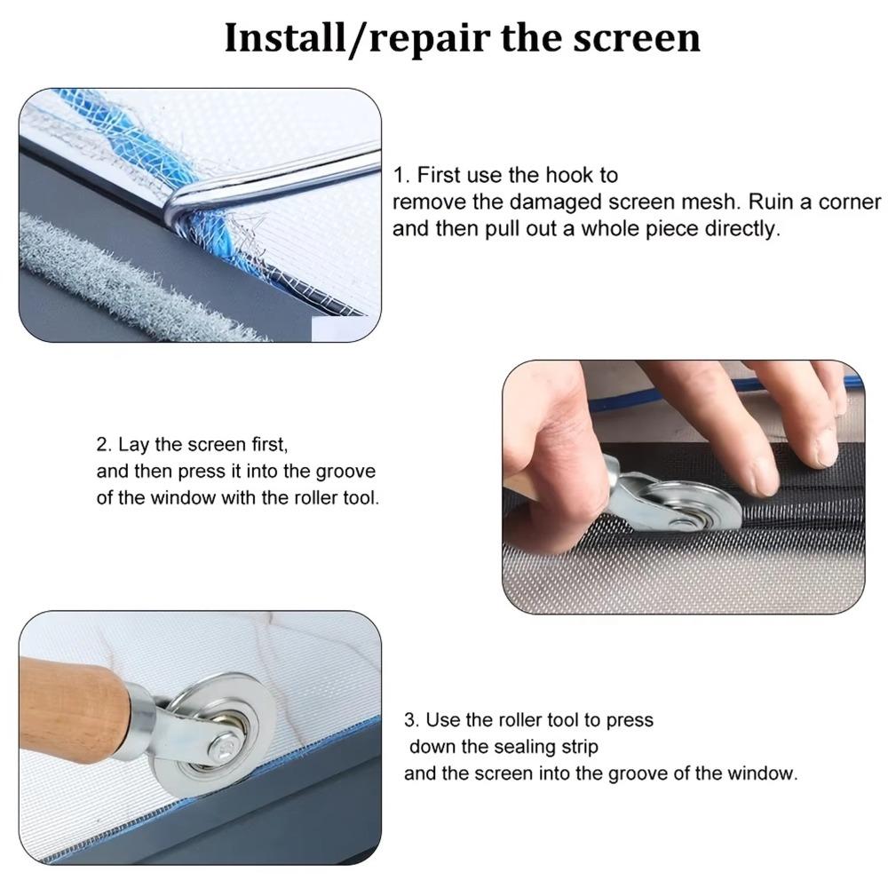 Manual Spline Repair Roller Double-Head Pressure Roller  for Double Window Installation
