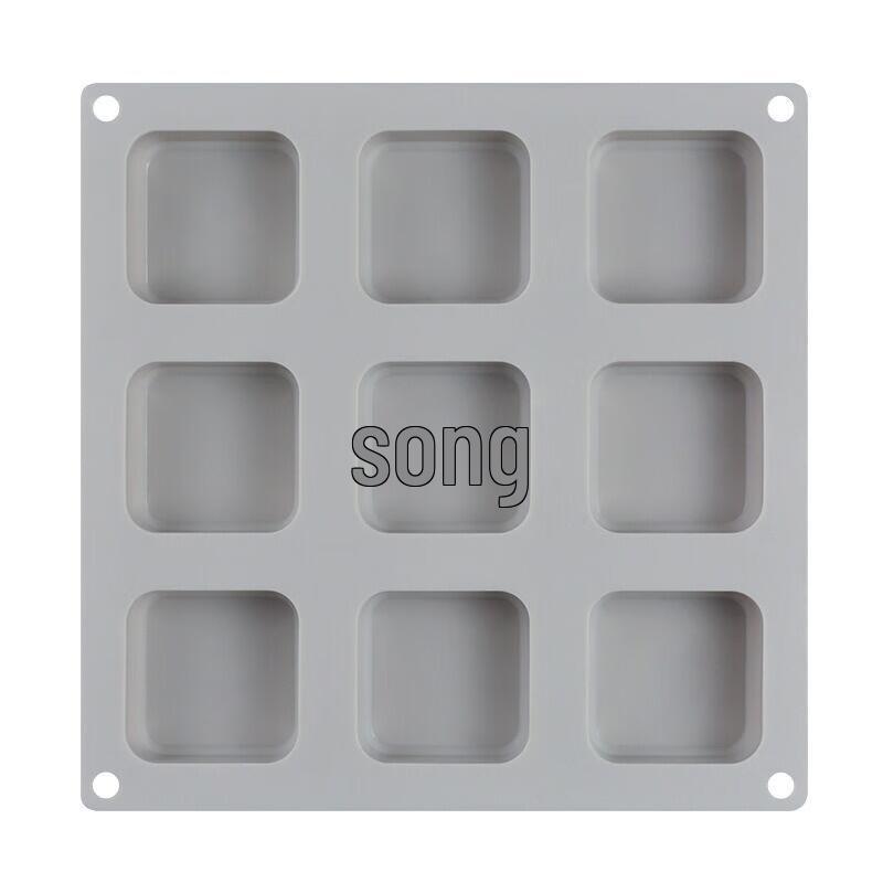 Nine-Hole Square Silicone Mold