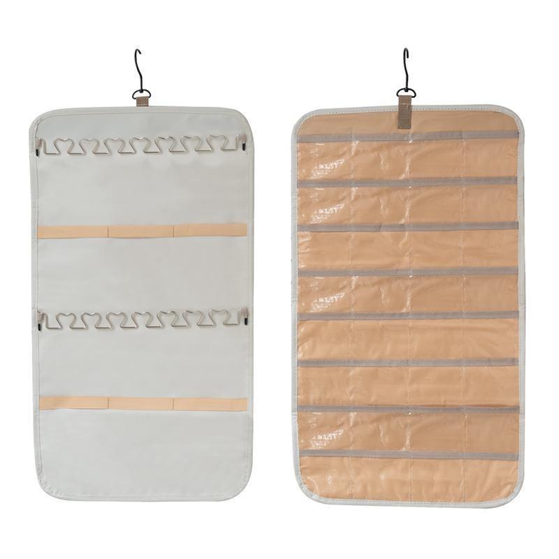 

Large Capacity Jewelry Organizer Hanging Bag - Double-Sided Wall-Mounted Closet Storage With Hooks M