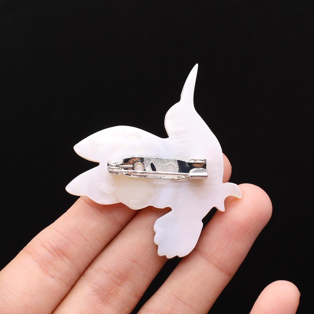 1Pc, Handmade Natural Shell Bird Brooch Pin, Unique Animal Brooches Gift for Women Jewelry, Birthday Gift Idea, Cheapest Items Available