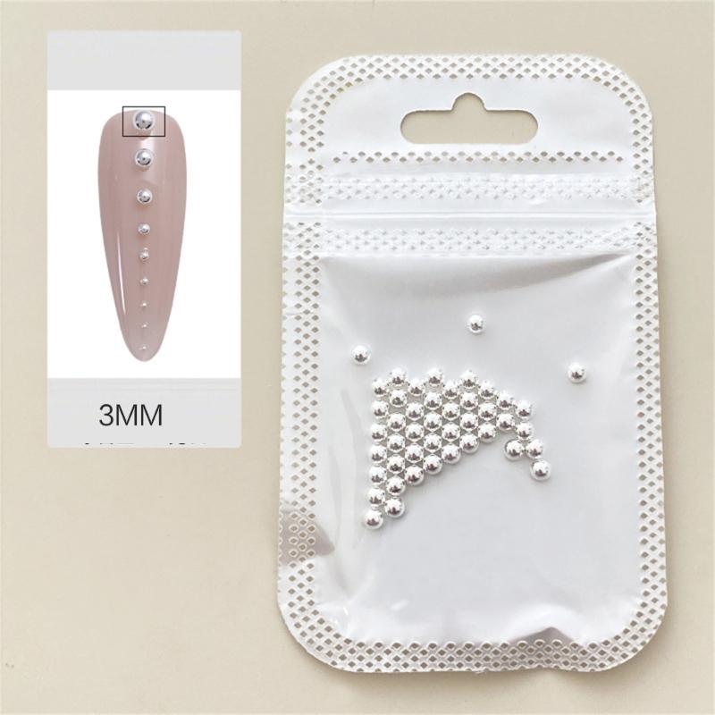 Multi-Size Nail Caviar Beads Micro 3D Nail Art Decorations Mini Metal Nail Beads Nails Jewelry DIY Nail Designs Gifts