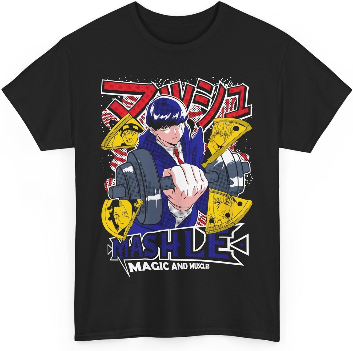 Mashle Magic and Muscles T-Shirt Anime Manga Merch Casual Short Sleeved T Shirt Unisex Tee XXXXXL чёрный