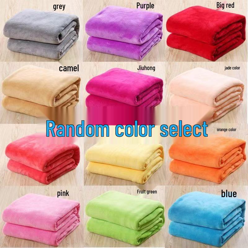 Solid Color Flannel Blanket for Kids, Pets & Gifts