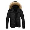 Men Outdoor Warm Winter Thick Jacket Hooded Coat Jacket With Zipper Pocket