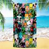 1pc Minecraft Pixel Characters Adventure beach towel,quick drying absorbent beach towel Y73049