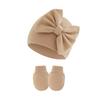 Infant Girl Hat Gloves Kit Cotton Newborn Beanie Ideal for Girls Accessories Infant Cap Baby Toddler Infant Turban Kids Props