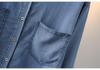 Cardigan da Donna Taglie Forti in Denim Tencel a Manica Lunga - Autunno 2023