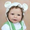 BZDOLL 55 CM 3D-Vernice Morbido Silicone Reborn Baby Doll Marmorizzazione Pelle Vene Visibili Panno Corpo Bionda Lisa Ragazza Gioca Casa Giocattolo