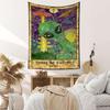 VIKAMA Fantasy Tapestry Green Alien Moon and Starry Sky Pattern  Personalized Tapestry for the Entrance Study