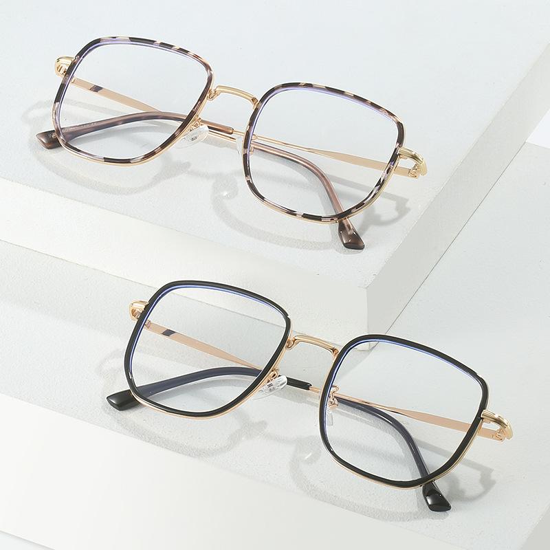 Neue Großrahmenbrille 9299 Quadratische Gesicht bedeckende Flachbrille für Frauen Xiaohongshu, Die gleiche Blaulichtbrille für Männer