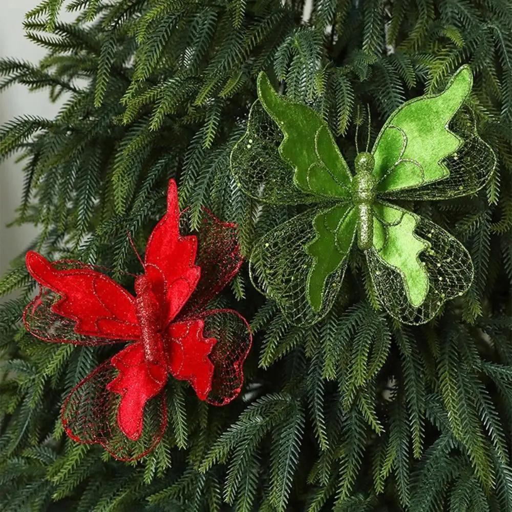 Realistic Design 3D Butterfly Decoration Vibrant Colors Intricate Details Christmas Butterfly Decor Elegant Style