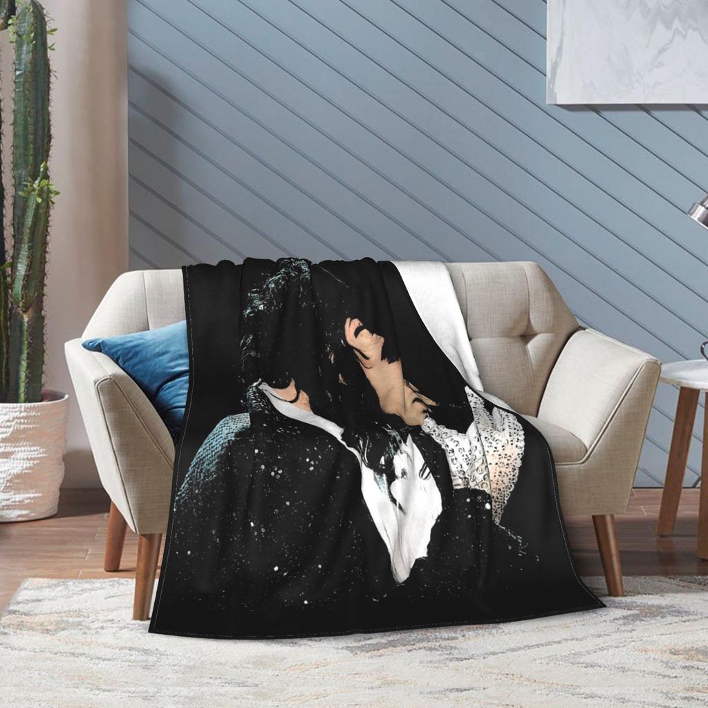 Mj King Of Pop 90S Michaels Jacksons Blankets Flannel Printed Breathable Super Soft Throw Blankets for Bed Car Plush Thin Quilt