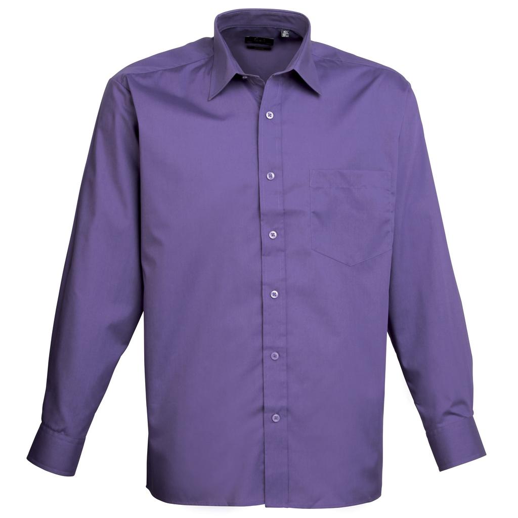 Premier Mens Premier Poplin Long-Sleeved Formal Shirt