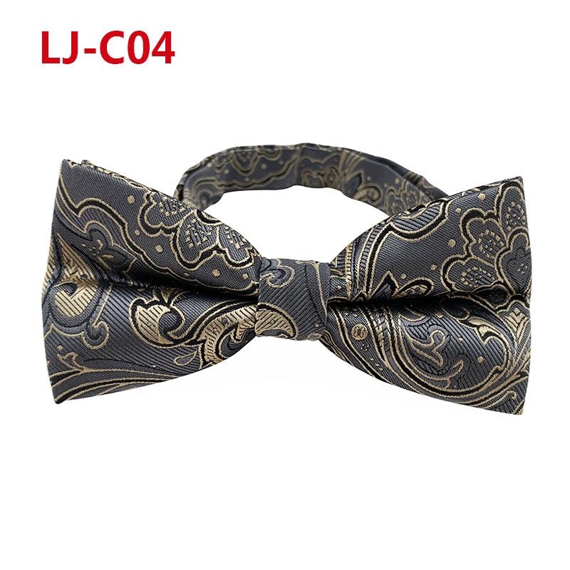 Fashion Blue Paisley Bowtie  Set for Men Wedding Business Party Luxury Pre-tied Men's Bow Tie Gifts