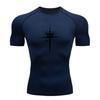 Men's Compression Fitness Workout T-Shirt, Stylish Cross Cro