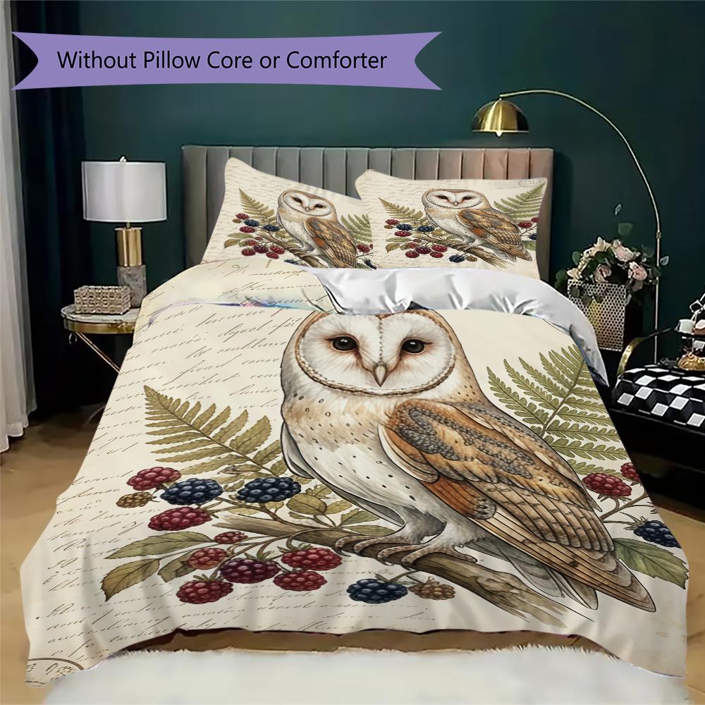 Retro Animals Pattern Bedding Uilt Set Uilt Cover Pillowcase Home Decoration Birthday Gift (1 * Duvet Cover + 2 * Pillowcase  Without Core)
