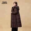 Women's Long Hooded Duck Down Puffer Jacket
