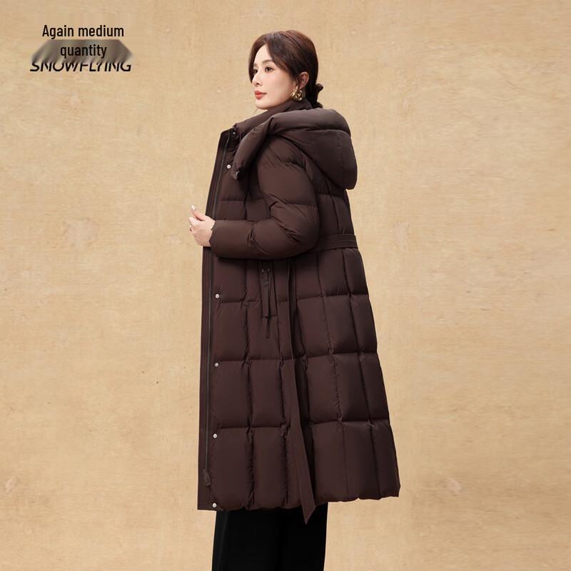 Women's Long Hooded Duck Down Puffer Jacket