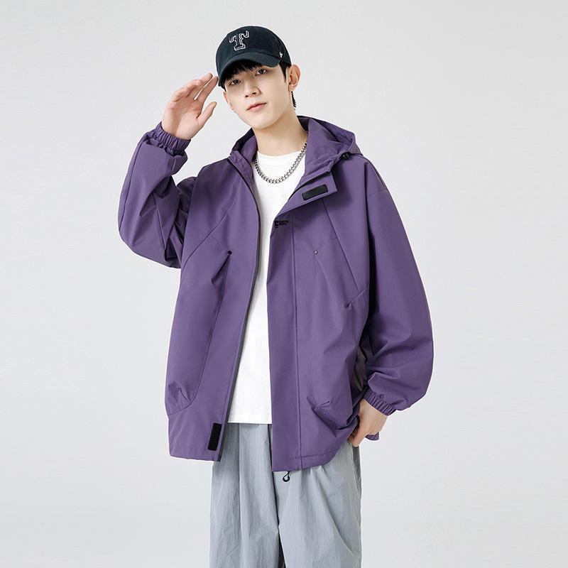 Spring and Autumn Large Size Loose Men's Hooded 3-in-1 Outdoor Jacket Fat American Jacket