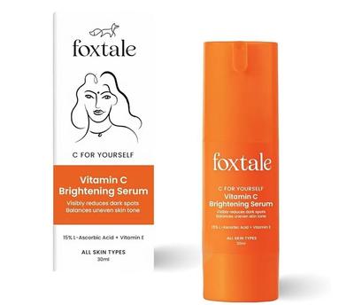 Foxtale 15% Vitamin C Face Serum for Glowing Skin for Dark Spots,Dull Skin, Uneven Skin Tone 30ml