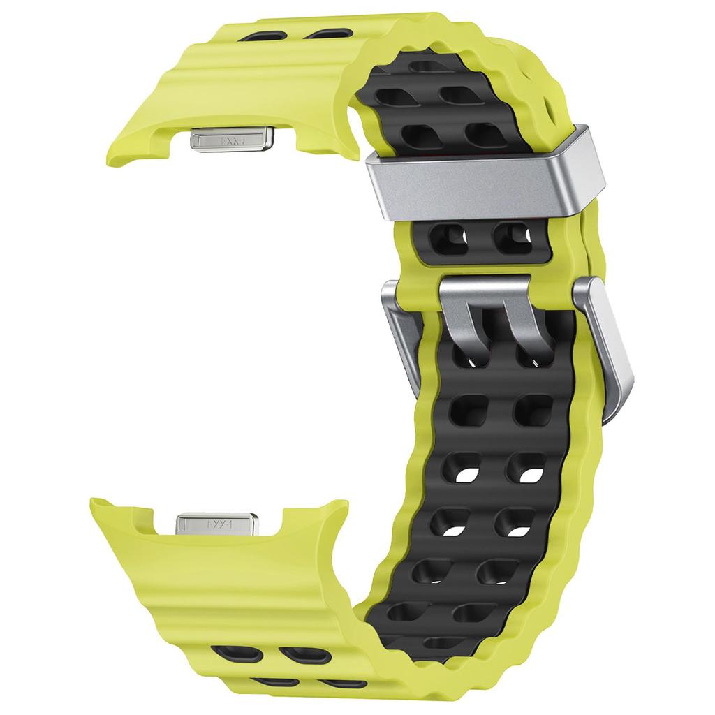 Marine Band for Samsung Galaxy Watch 8/8 Classic Ocean Strap Two-tone Silicone Band for Galaxy Watch 8 40 44mm Sport Bracelet