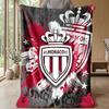 Monaco FC Soft Flannel Fleece Blanket Lightweight Cozy Warm Throw Blanket For Sofa Bed Home Decor