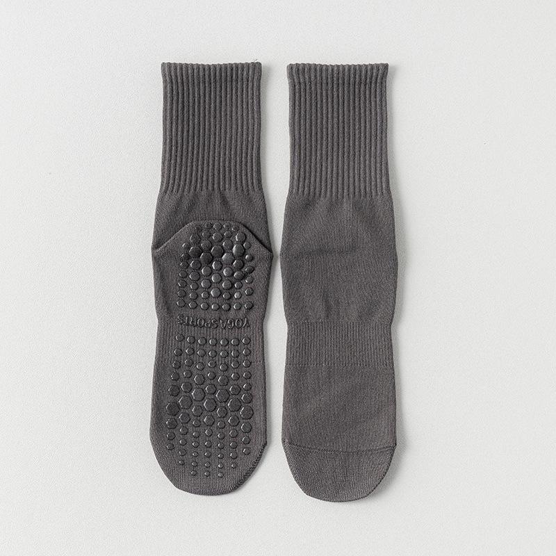 Women's Mid-Calf Non-Slip Pure Cotton Yoga & Pilates Socks