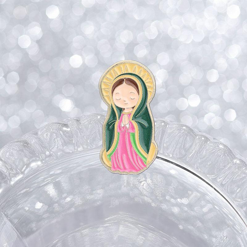 Our Lady of Guadalupe Enamel Pin Virgin Mary Praying Catholic Religious Retro Christian Brooch Badges Jewelry Gifts for Friends